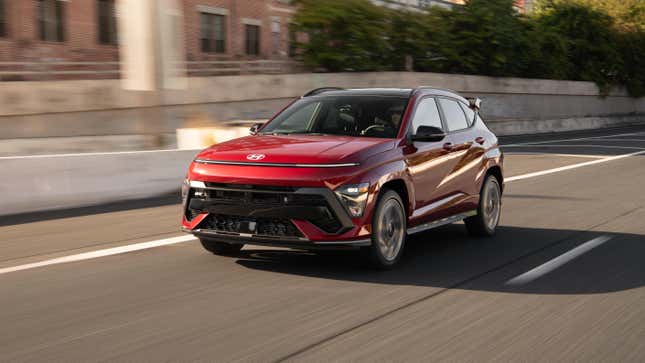 Kona N-Line. Notice the different front bumper